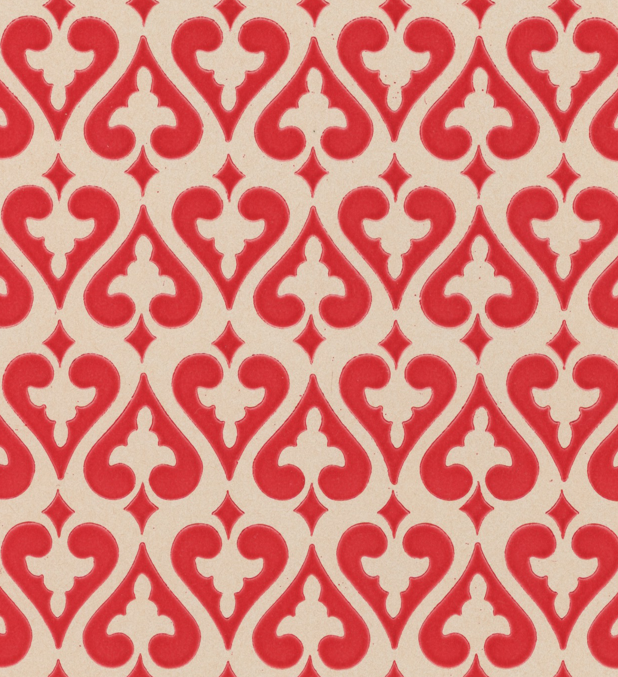 Red Spade Vintage Paper